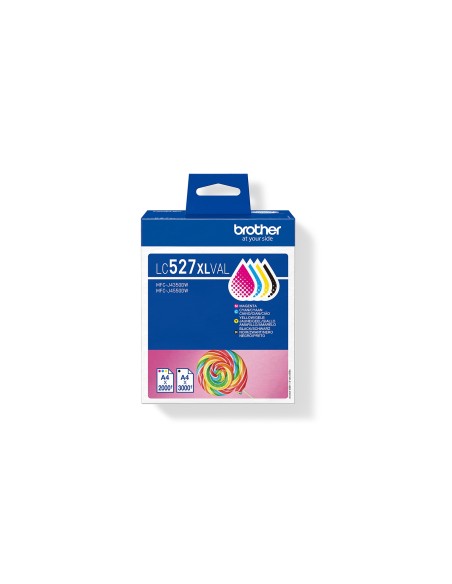 Brother LC527XLVAL cartucho de tinta 4 pieza(s) Original Alto rendimiento (XL) Negro, Cian, Magenta, Amarillo