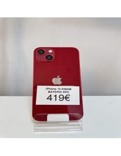 Iphone 13 256GB, batería 95%, rojo.