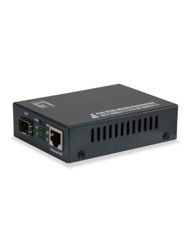 LevelOne GVT-2012 convertidor de medio 1000 Mbit/s Negro