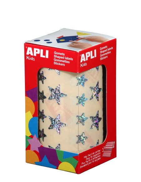 APLI 11635 etiqueta autoadhesiva Estrella Permanente