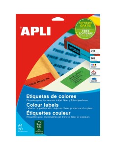 APLI 12993 etiqueta de impresora Rojo Etiqueta para impresora autoadhesiva