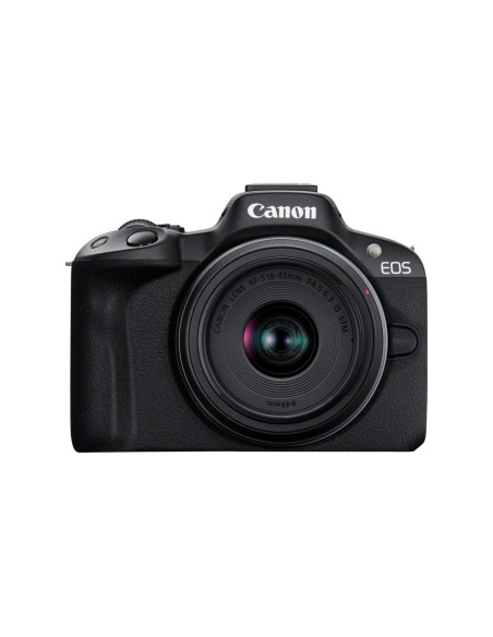 Canon EOS R50, Black + RF-S 18-45mm F4.5-6.3 IS STM Kit MILC 24,2 MP CMOS 6000 x 4000 Pixeles Negro