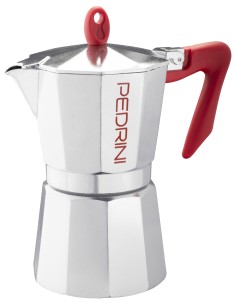 Pedrini 9084-0 cafetera manual Cafetera italiana Rojo, Acero inoxidable