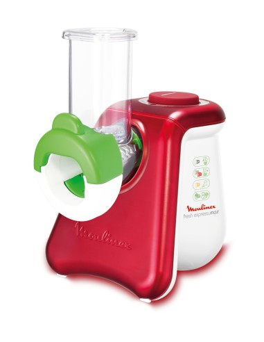 Moulinex DJ8115 cortador de verduras en espiral o rallador eléctrico Rojo, Blanco