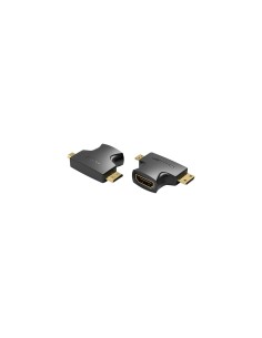 Vention Adaptador HDMI 2 en 1 AGFB0/ HDMI Hembra a Micro HDMI Macho - Mini HDMI Macho