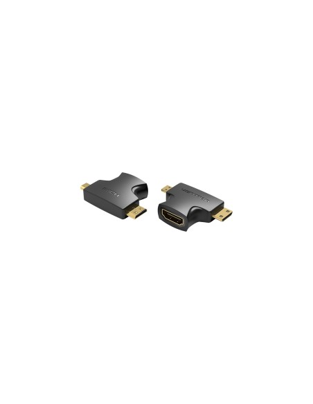 Vention Adaptador HDMI 2 en 1 AGFB0/ HDMI Hembra a Micro HDMI Macho - Mini HDMI Macho