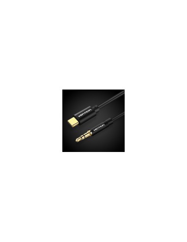 Vention Cable Conversor Audio BGABF/ USB Tipo-C Macho - Jack 3.5 Macho/ 1m/ Negro