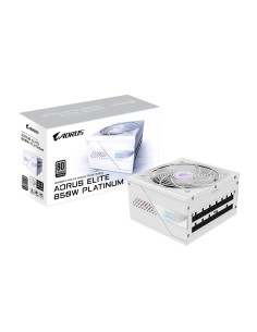 GIGABYTE AORUS ELITE P850W ICE Fuente de Alimentación - PCIe 5.0, 80 PLUS Platinum, Diseño completamente modular, Ventilador de 