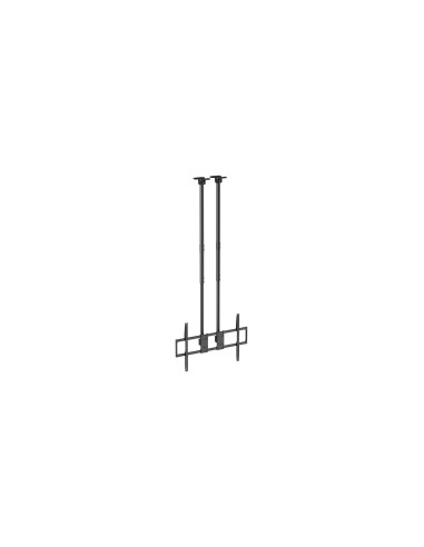 AISENS Soporte de Techo PRO Inclinable, Extensible y Nivelable para Monitor/TV 120kg de 60-120, Negro