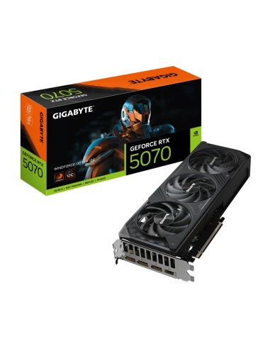 GIGABYTE GeForce RTX 5070 WINDFORCE OC SFF 12G Tarjeta Gráfica - 16GB GDDR7, 256 bits, PCI-E 5.0, XXXX MHz Core Clock, 3 x DP 2.