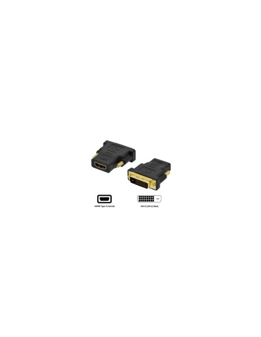 Ewent EC1371 cambiador de género para cable DVI-D 24+1 HDMI Negro