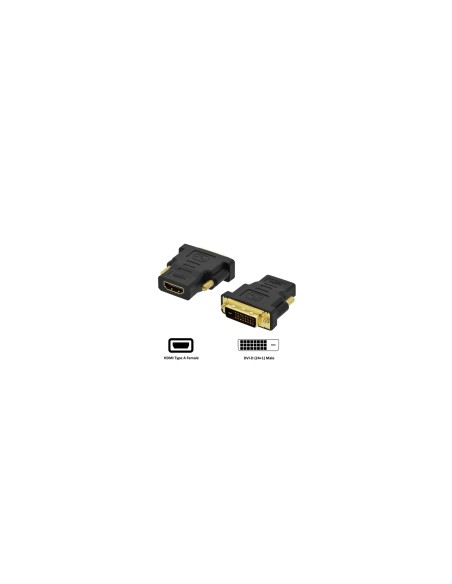 Ewent EC1371 cambiador de género para cable DVI-D 24+1 HDMI Negro