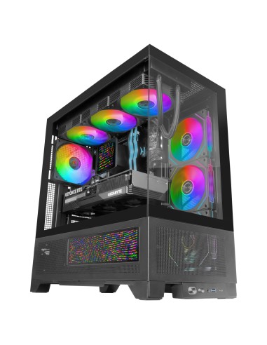 Mars Gaming MCLCDX carcasa de ordenador Midi Tower Negro