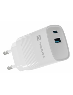 NATEC NUC-2140 cargador de dispositivo móvil Universal Blanco Corriente alterna Carga rápida Interior