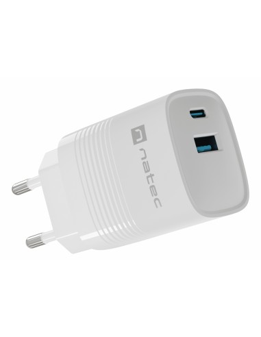 NATEC NUC-2140 cargador de dispositivo móvil Universal Blanco Corriente alterna Carga rápida Interior