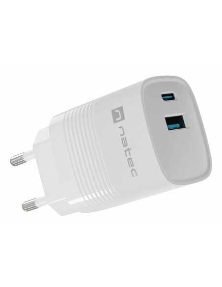 NATEC NUC-2140 cargador de dispositivo móvil Universal Blanco Corriente alterna Carga rápida Interior