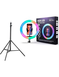 ARO DE LUZ RGB CON TRÍPODE 30CM