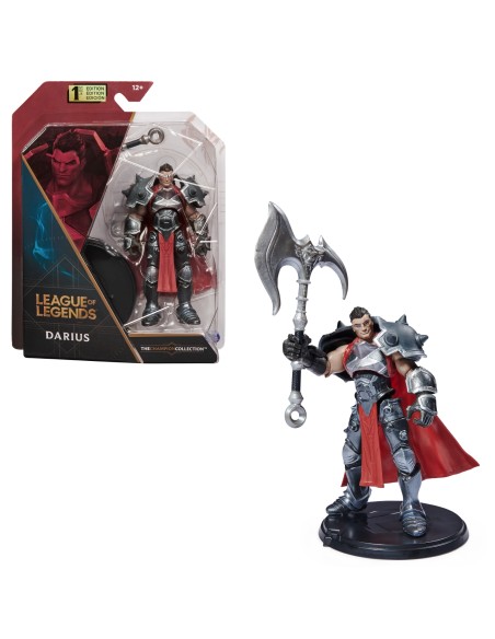 League of Legends , figura coleccionable de Darius de 10,2 cm con detalles de gran calidad y un accesorio de hacha, Colección de