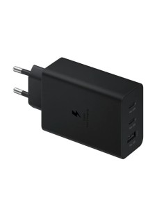 SAMSUNG POWER WALL CHARGER 65W TRIPLE 2XUSB-C + 1XUSB BLACK EP-T6530NBEGEU