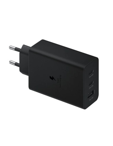 SAMSUNG POWER WALL CHARGER 65W TRIPLE 2XUSB-C + 1XUSB BLACK EP-T6530NBEGEU