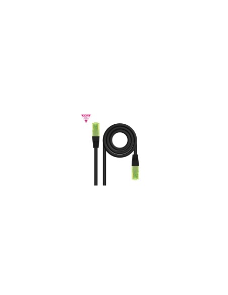 Nanocable Cable de Red Latiguillo RJ45 CAT.6 UTP AWG26 CCA, Negro, 2 m