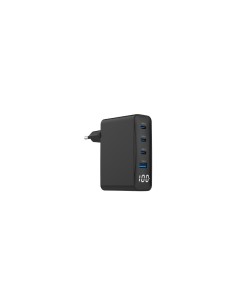 Gembird TA-UC-PDQC100LCD-01-BK cargador de dispositivo móvil Portátil, Smartphone Negro Corriente alterna Carga rápida Interior