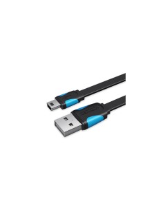 Vention Cable USB 2.0 VAS-A14-B100/ Mini USB Macho - USB Macho/ 1m/ Azul y Negro