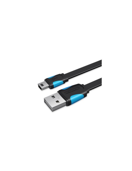 Vention Cable USB 2.0 VAS-A14-B100/ Mini USB Macho - USB Macho/ 1m/ Azul y Negro