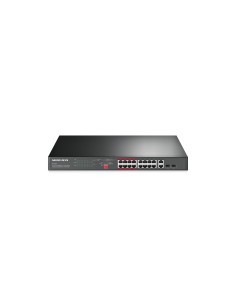 Mercusys 16-PORT 10/100MBPS+ 2-PORT GB RCK 16-PORT POE+ No administrado Fast Ethernet (10/100) Energía sobre Ethernet (PoE) Negr