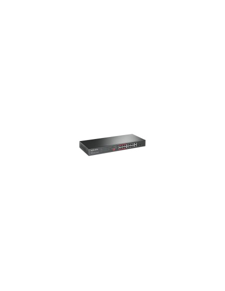 Mercusys 16-PORT 10/100MBPS+ 2-PORT GB RCK 16-PORT POE+ No administrado Fast Ethernet (10/100) Energía sobre Ethernet (PoE) Negr