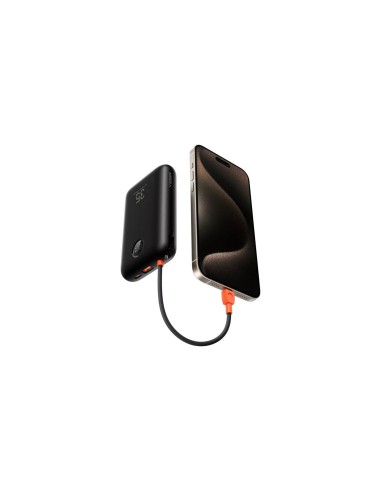 VEGER Powerbank 20000 mAh con cables Type C y Lightning inegrados 32Wk2 Negro