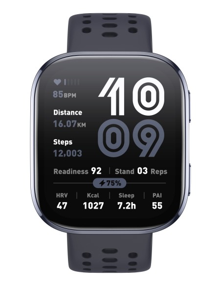 Amazfit Bip 6 Black 5 cm (1.97") AMOLED Digital 390 x 450 Pixeles Pantalla táctil Negro GPS (satélite)