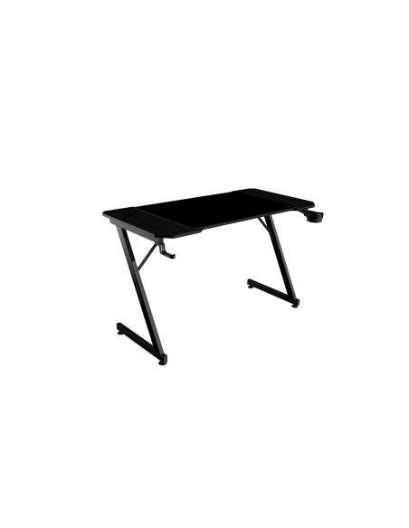 Mars Gaming MGD-X120, Mesa Gaming Ergonómica, Superficie en Fibra de Carbono, Estructura Metálica, Alfombrilla XXL, Soporte Auri