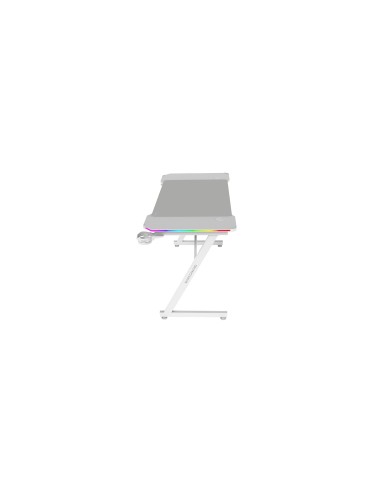 Mars Gaming MGD-X120RGB, Mesa Gaming Ergonómica, Iluminación ARGB con Mando, Fibra de Carbono, Alfombrilla XXL, Soporte Auricula