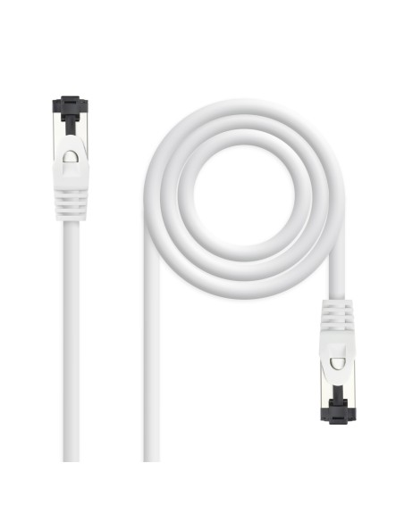 Nanocable Cable de Red Latiguillo Cat.8.1 2GHz LSZH SSTP AWG26, Blanco, 1 m