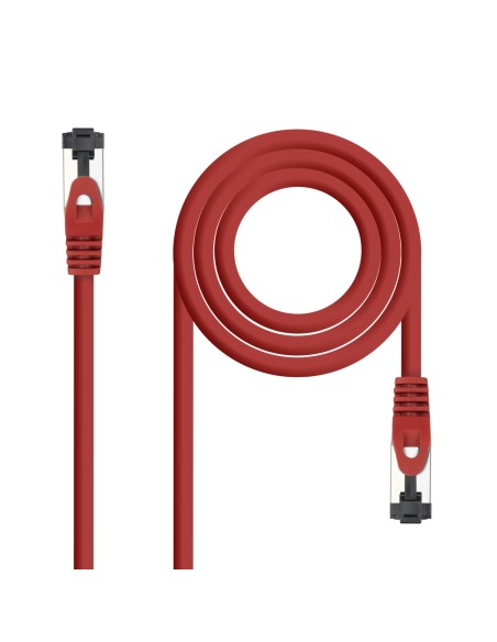 Nanocable Cable de Red Latiguillo Cat.8.1 2GHz LSZH SSTP AWG26, Rojo, 2 m