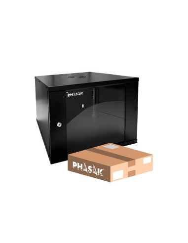 Phasak Mural Rack 19" 9U 530x400 desmontado - Flat Pack - PHO 2009D