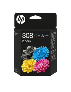 HP Paquete de 2 Cartuchos de Tinta Original 308 negra/tricolor