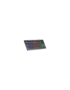 Mars Gaming MK023, Teclado Gaming TKL, Tecnología Híbrida H-Mech, Iluminación FRGB Rainbow, Anti-ghosting, Compatibilidad Univer