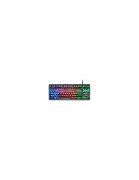 Mars Gaming MK023, Teclado Gaming TKL, Tecnología Híbrida H-Mech, Iluminación FRGB Rainbow, Anti-ghosting, Compatibilidad Univer