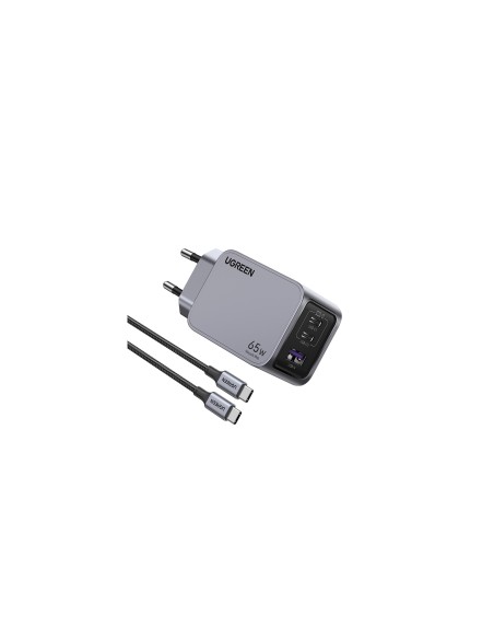 Ugreen 25871 cargador de dispositivo móvil Universal Gris Corriente alterna Carga rápida Interior
