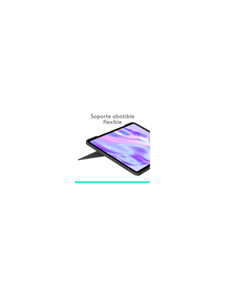 Logitech Combo Touch, funda con teclado, iPad Pro 13 pulgadas (M4)(2024) - Teclado retroiluminado extraíble con soporte abatible