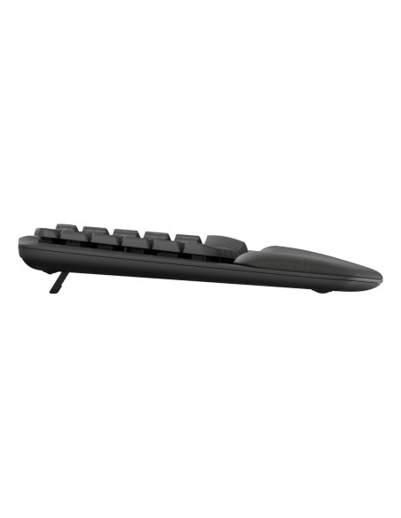 Logitech Wave Keys, teclado ergonÃ³mico inalÃ¡mbrico con reposamanos acolchado, escritura cÃ³moda y natural, Easy-Switch, Blueto