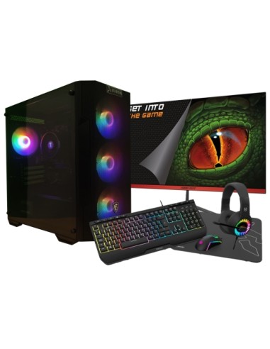 Zone Evil AMD Ryzen 5 4650G/16GB/2 Tb NVMe/Windows 11 Monitor 24  Teclado raton auriculares y alfombriila Ordenador GamingPC