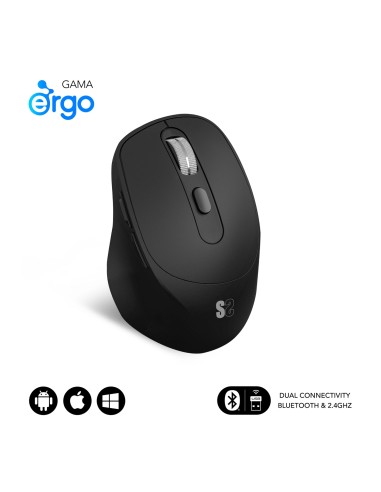SUBBLIM RatÃ³n CURVE ERGO DUAL MOUSE BATTERY BLACK