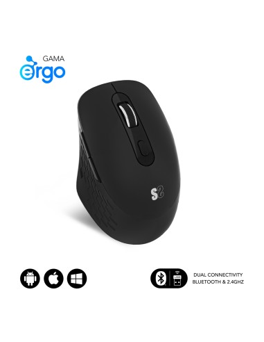 SUBBLIM RatÃ³n CURVE ERGO DUAL MOUSE BATTERY BLACK