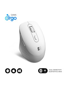 SUBBLIM RatÃ³n CURVE ERGO DUAL MOUSE BATTERY WHITE