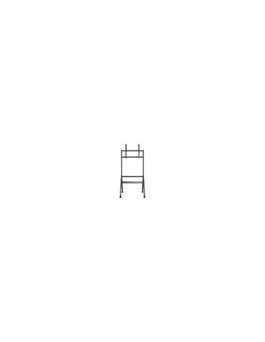 AISENS Soporte de suelo eco con rueda, 1 bandeja para pantalla interactiva/TV 80kg de 37-86, Negro