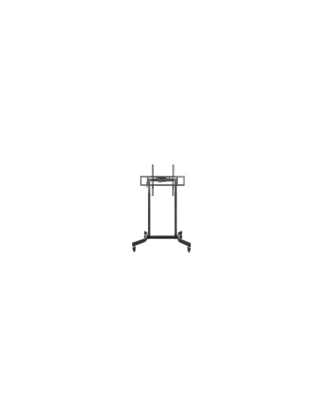 AISENS Soporte de suelo motorizado pro con ruedas para monitor/TV 120kg de 55-100, Negro