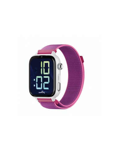 SaveFamily SaveWatch Plus 2 Reloj Inteligente para niÃ±os 4G Esfera Blanca correa Tela Frambuesa